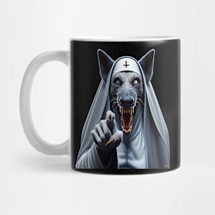 Scary Doggie Nun Mug